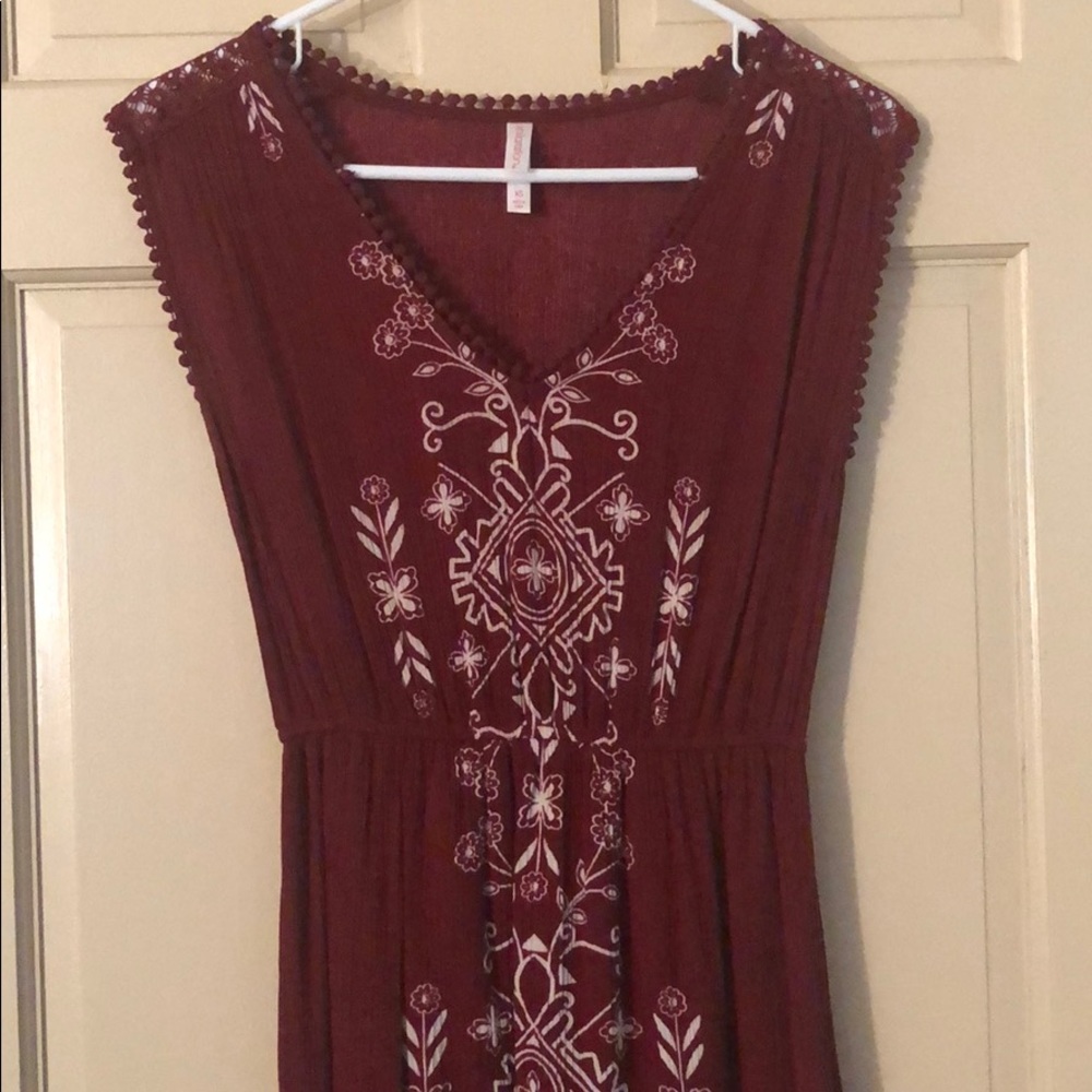 Maroon Maxi Dress
